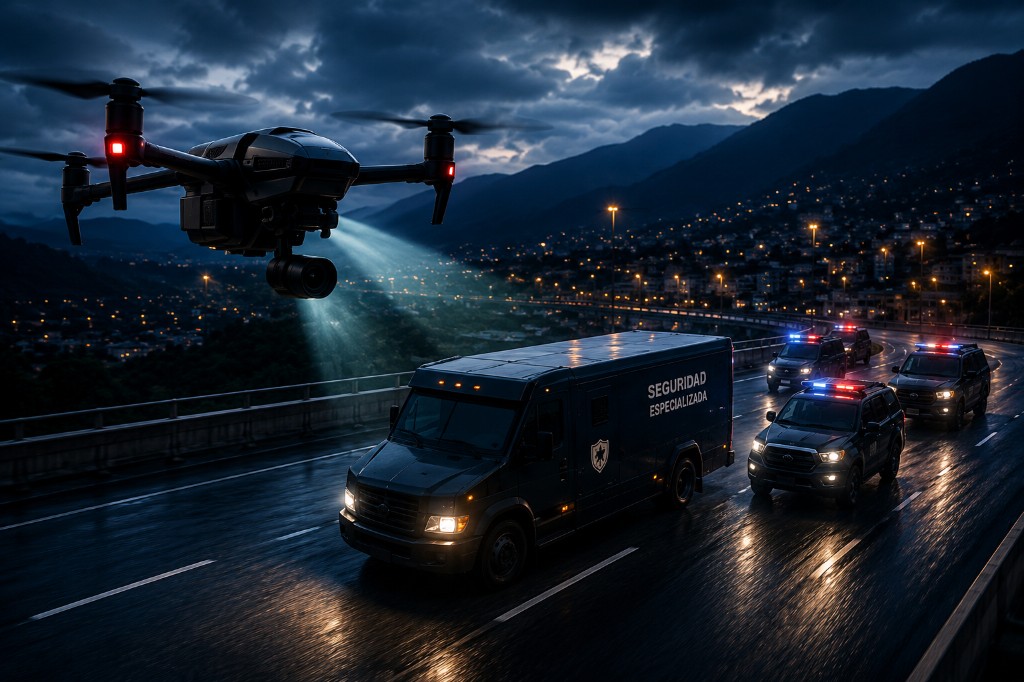 Escolta aérea en convoy de seguridad especializada